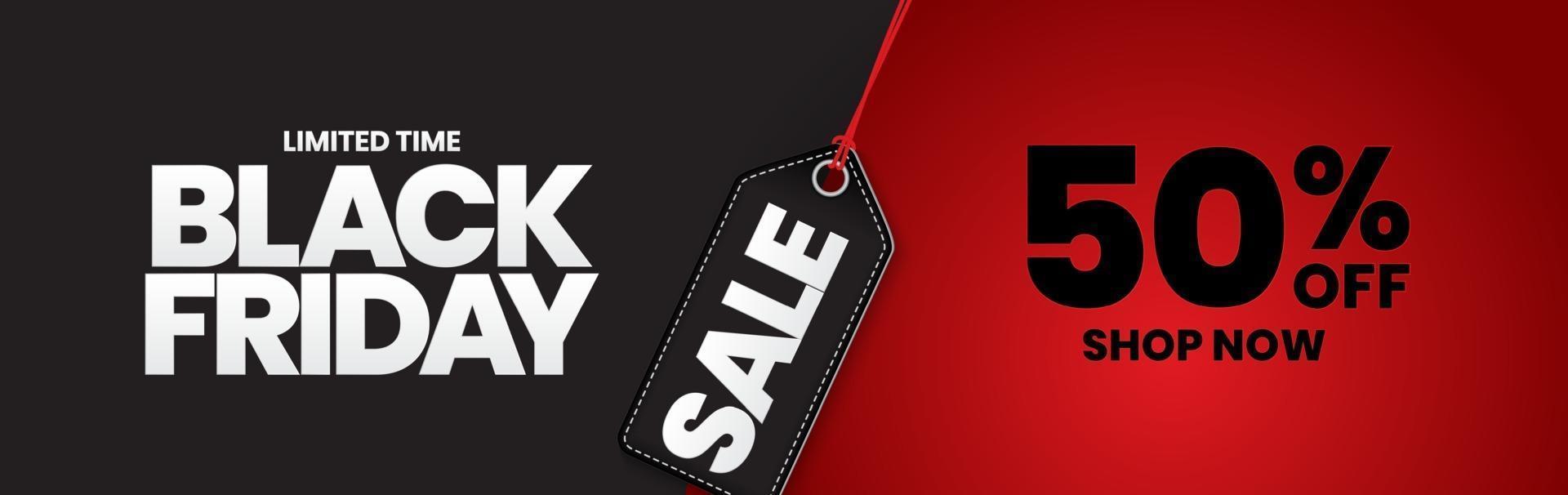 Black Friday Sale Banner Template. Vector Illustration