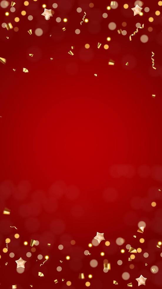 Happy Birthday Background with golden confetti vector