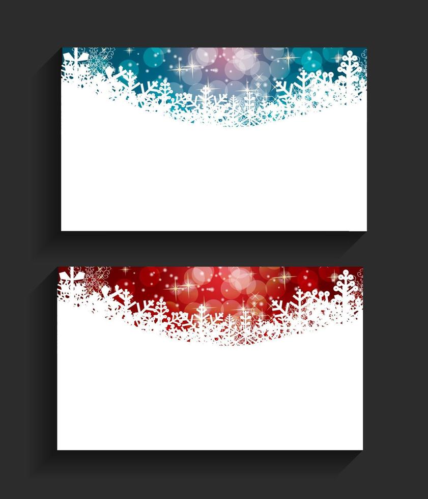 Company Christmas Business Card Vector Illustration