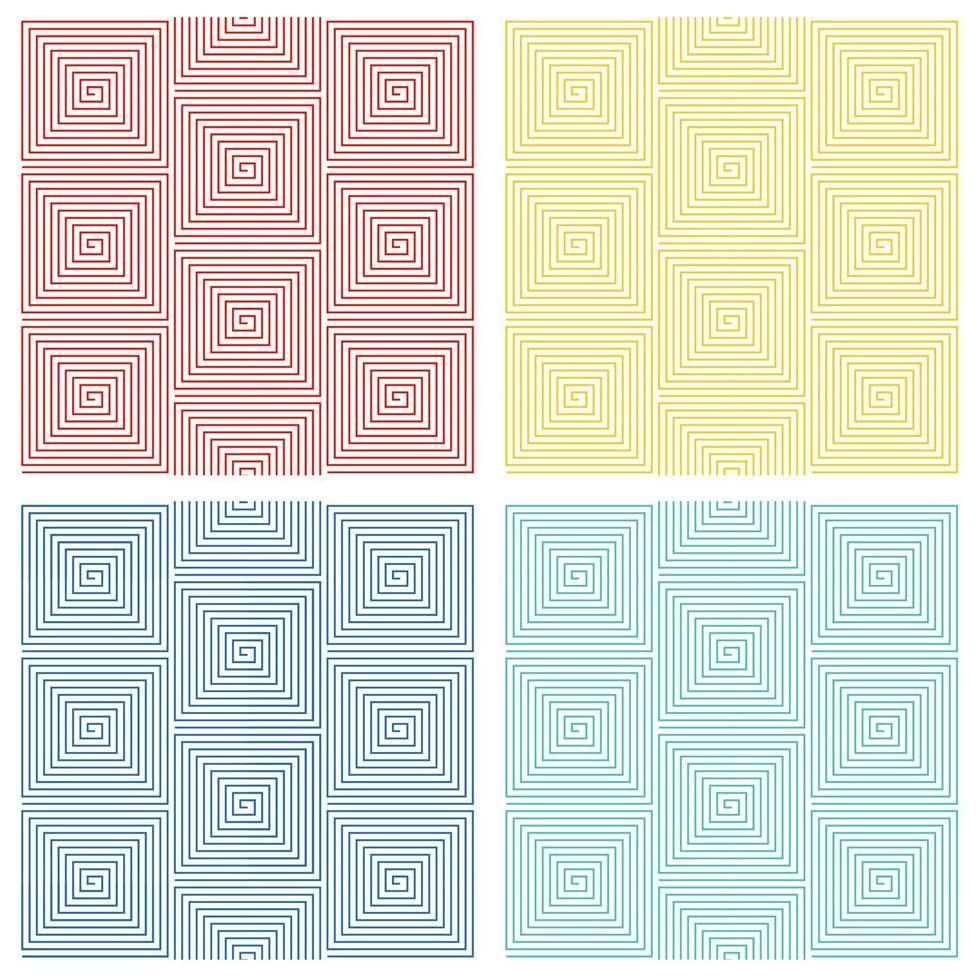 Multicolored Hypnotic Background Seamless Pattern. vector