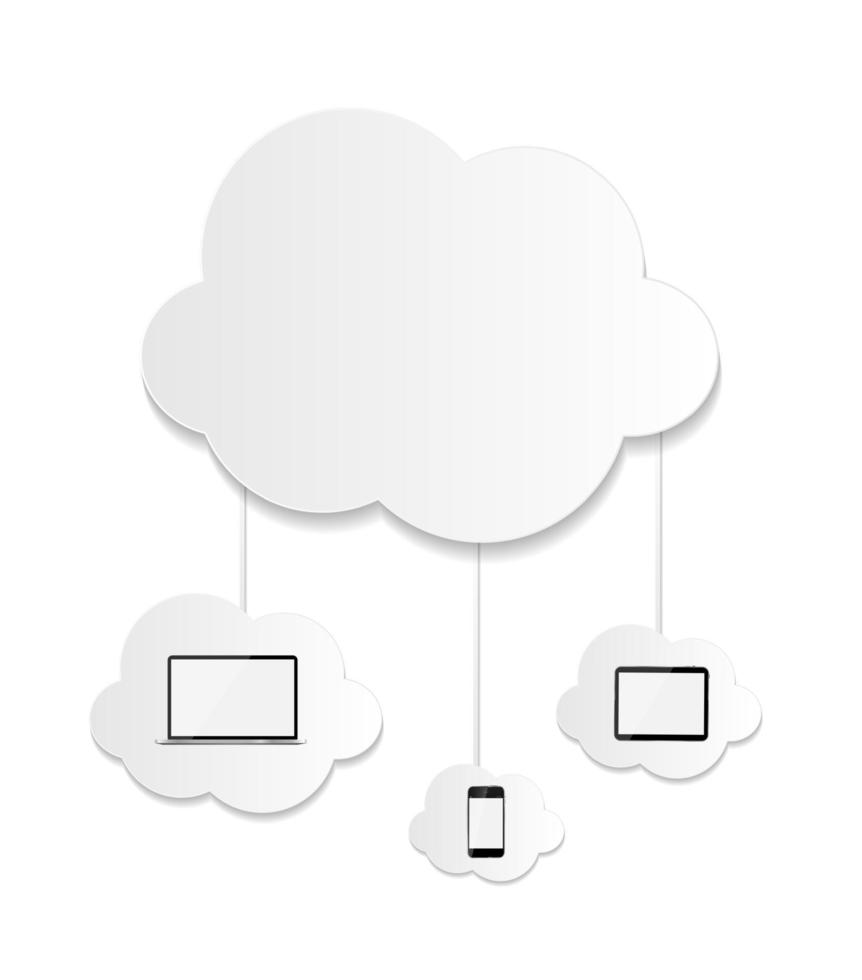 Ilustración de vector de concepto de negocio de computación en la nube