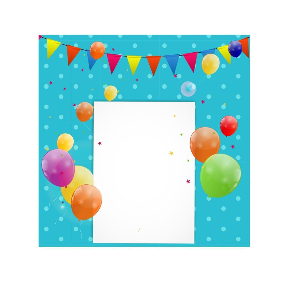 Ilustración de vector de tarjeta de feliz cumpleaños