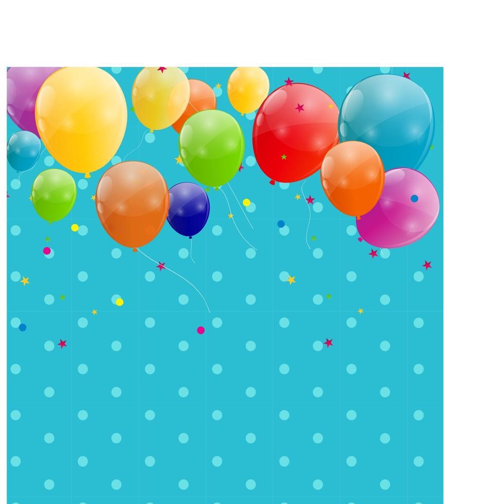 Ilustración de vector de fondo de globos brillantes de color