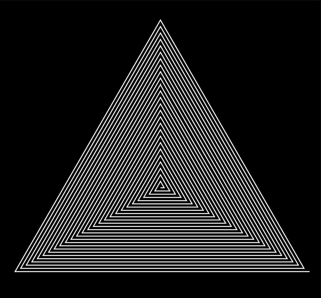 Black and White Hypnotic Background. Vector Illustration.