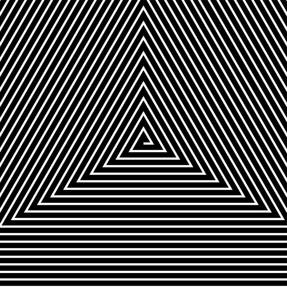 Black and White Hypnotic Background. Vector Illustration.