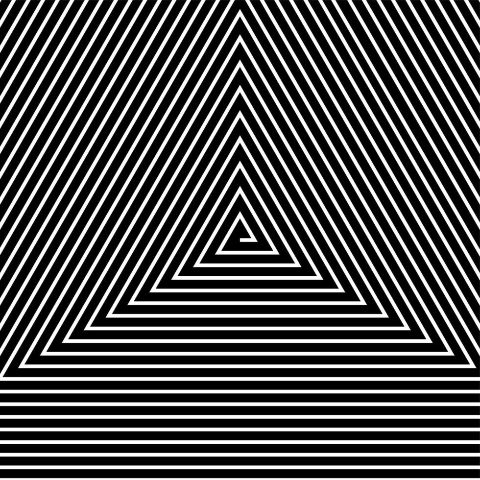 Black and White Hypnotic Background. Vector Illustration.