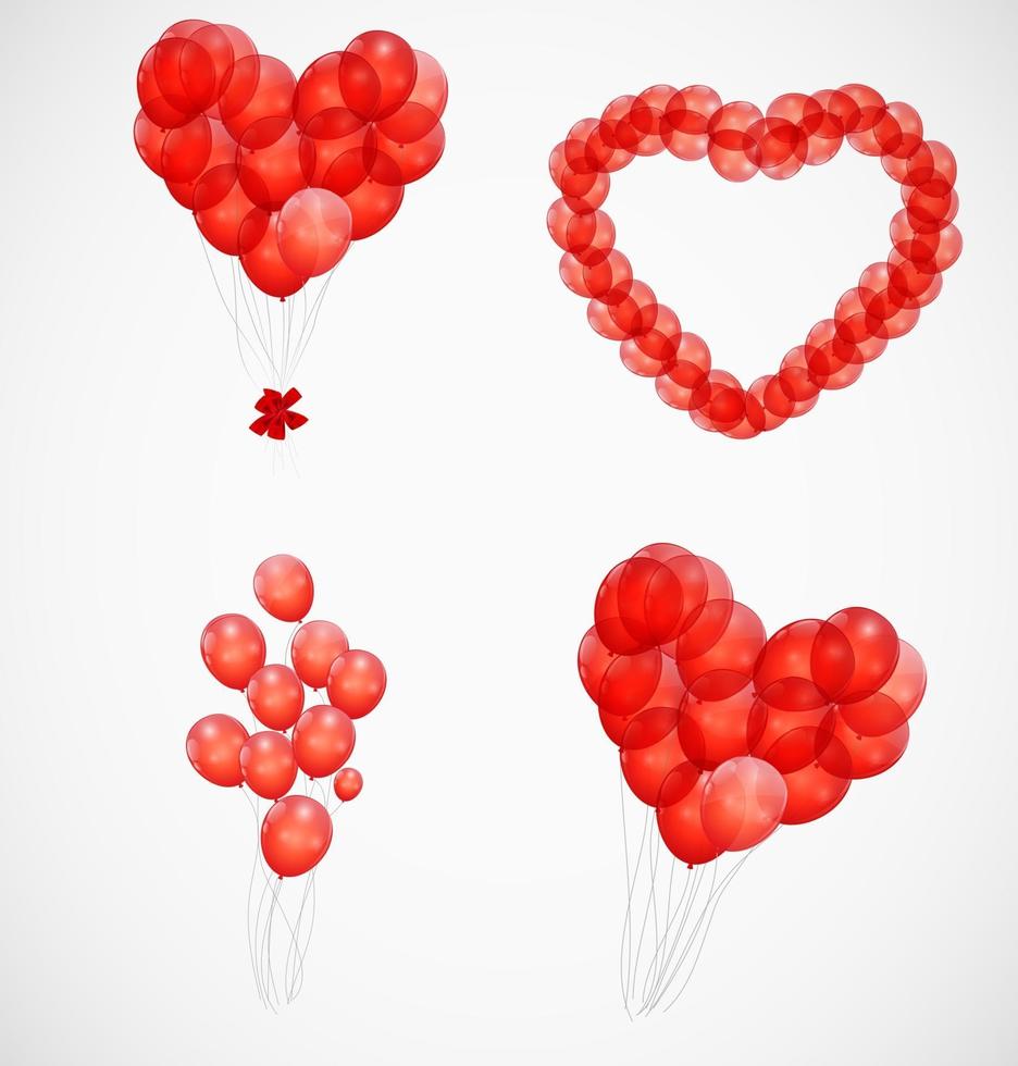 Balloon heart vector illustration background