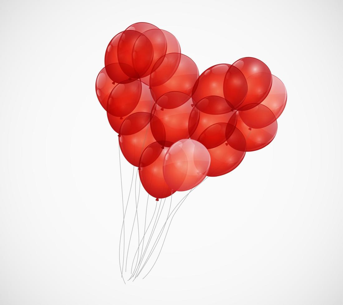 Balloon Heart Vector Illustration Background