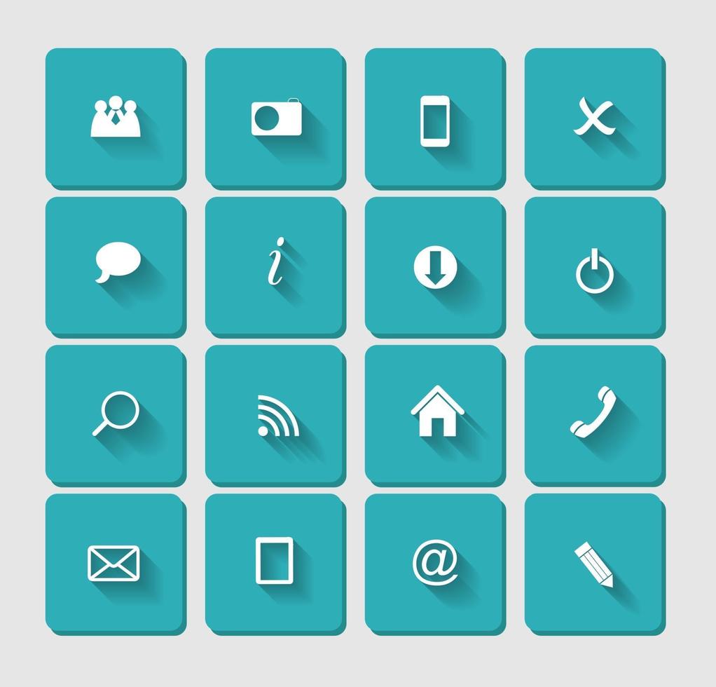 Vector Flat Icon Set for Web