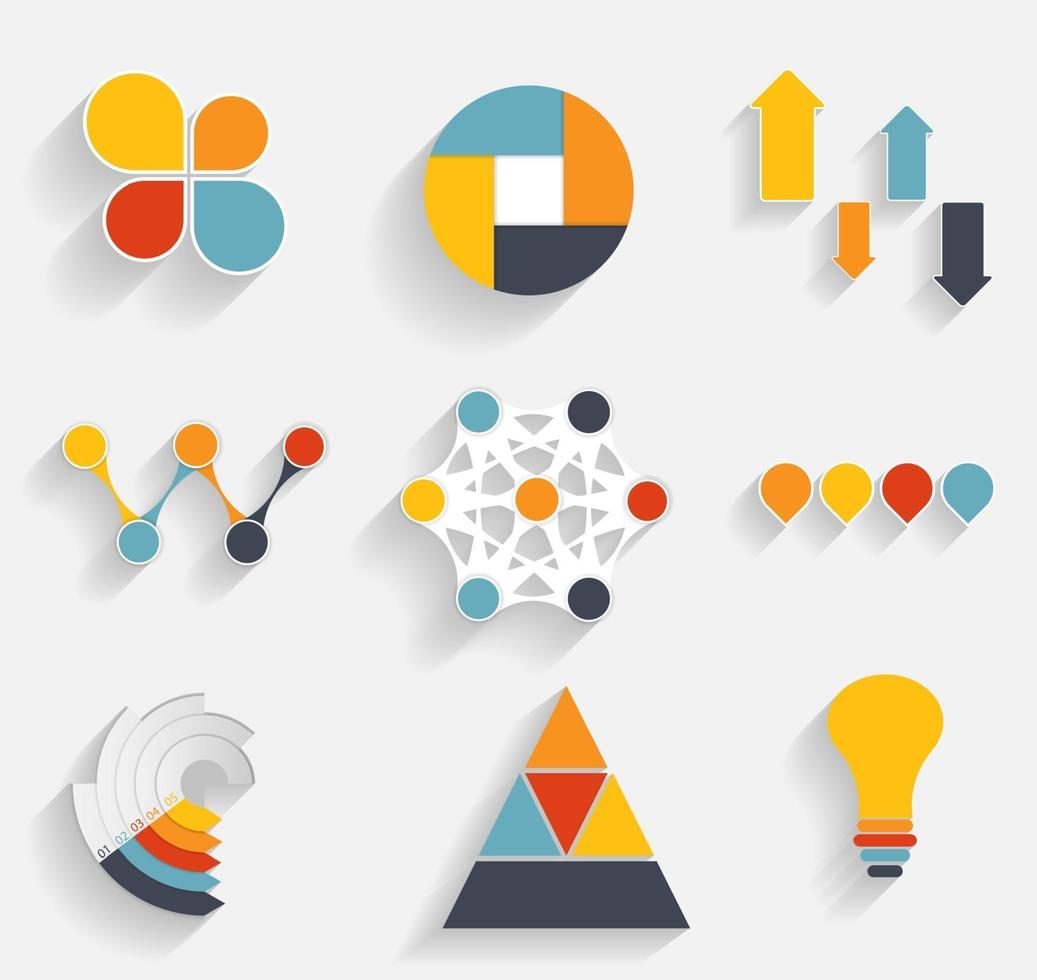 Collection of Infographic Templates for Business Vector Illustration