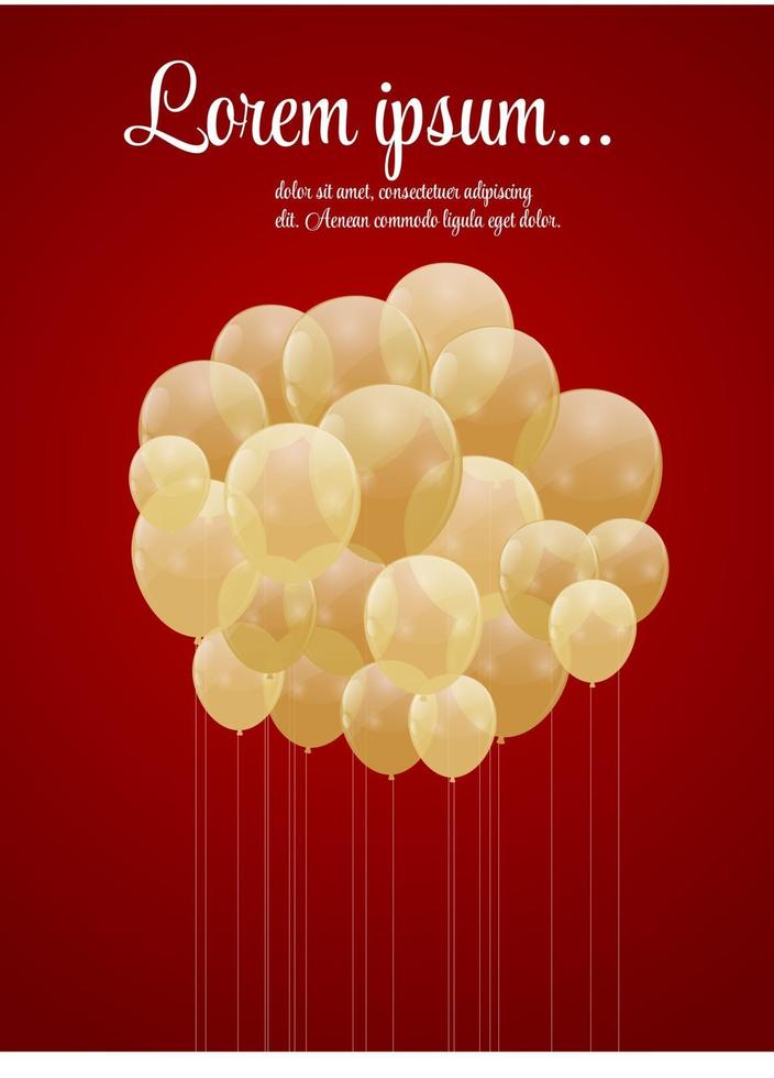 Color glossy balloons background vector illustration