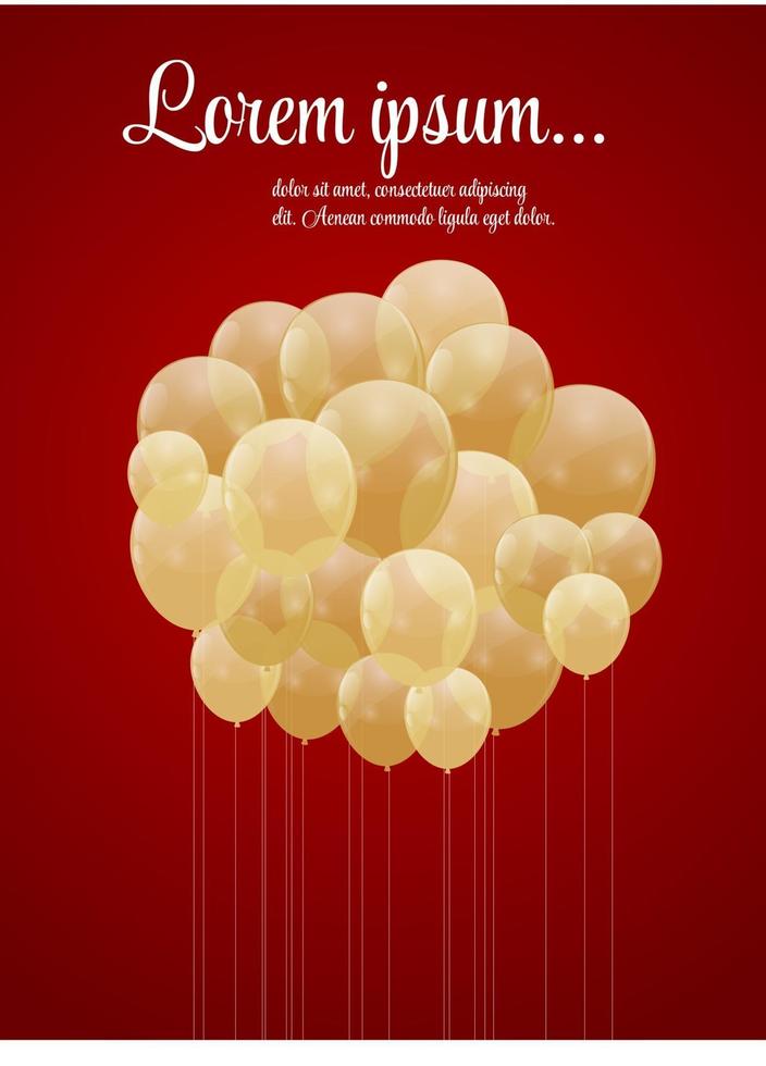 Ilustración de vector de fondo de globos brillantes de color