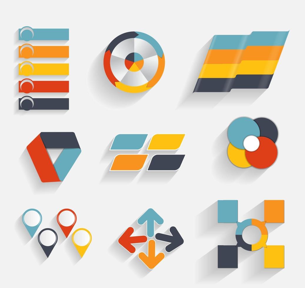 Collection of Infographic Templates for Business Vector Illustration