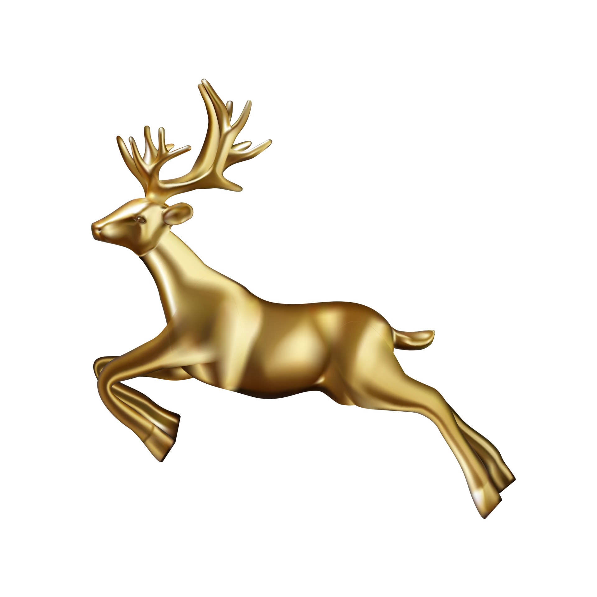 Golden deer 3d decoration for christmas and new year design. 3209067 Vector  Art at Vecteezy