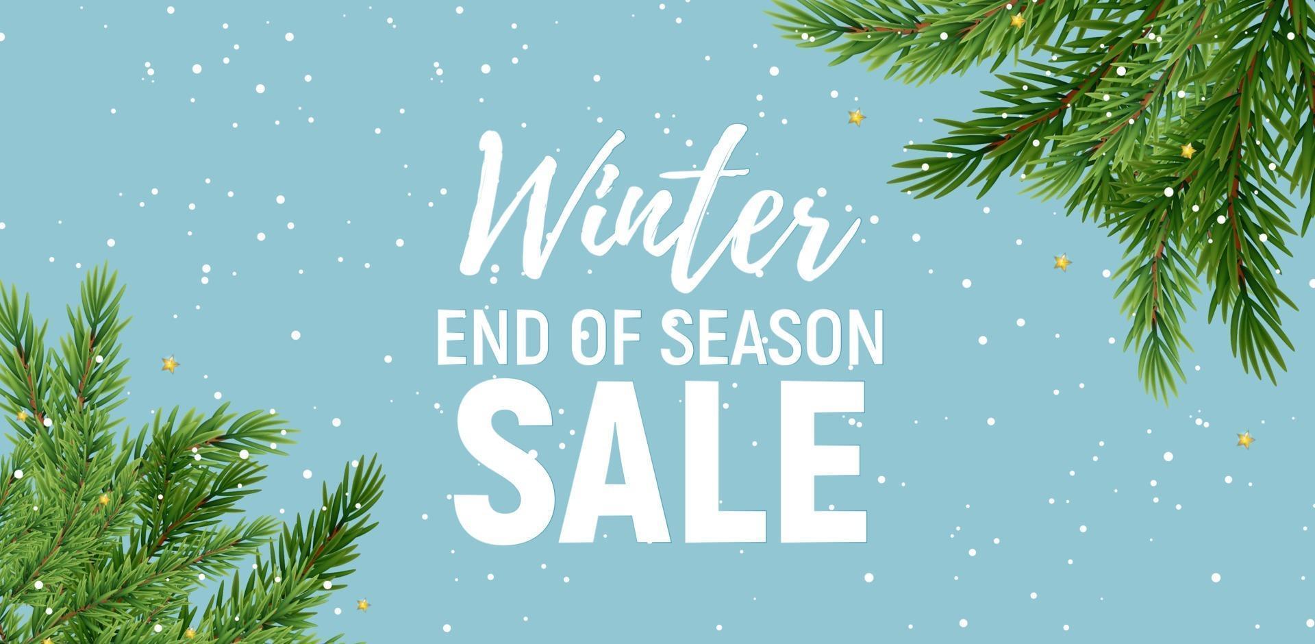 Winter End of Season Sale Background Design. vector
