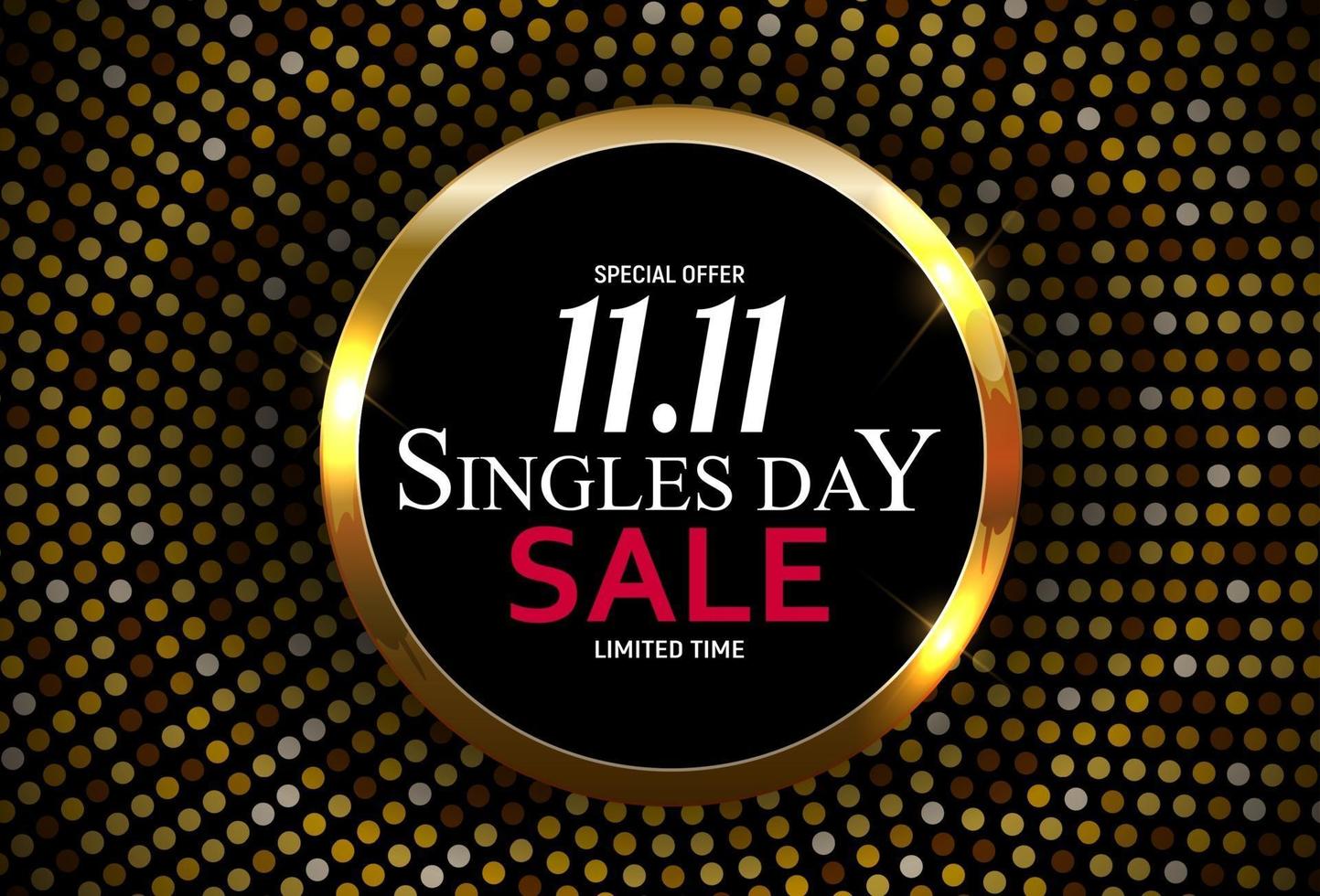 November 11 Singles Day Sale. Vector Illustration