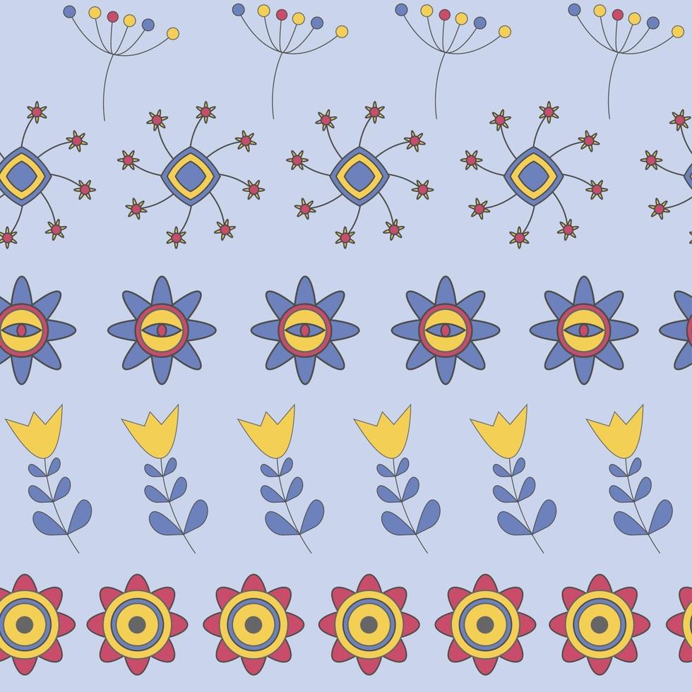 Abstract Cute Background Flower Seamless Pattern vector