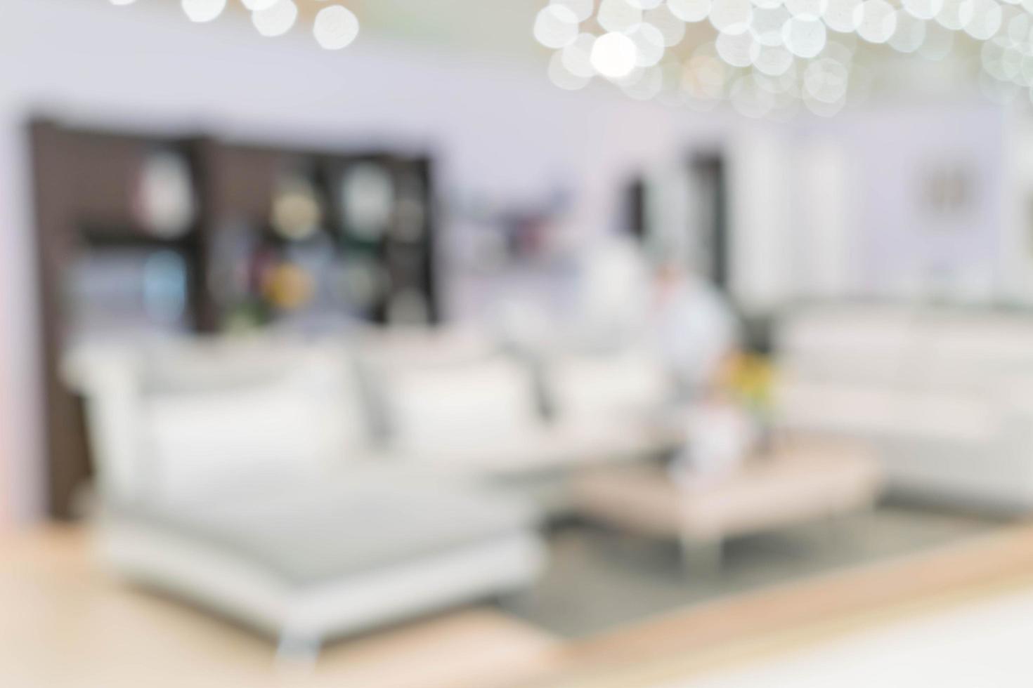 Blur image of modern living room interior for background photo