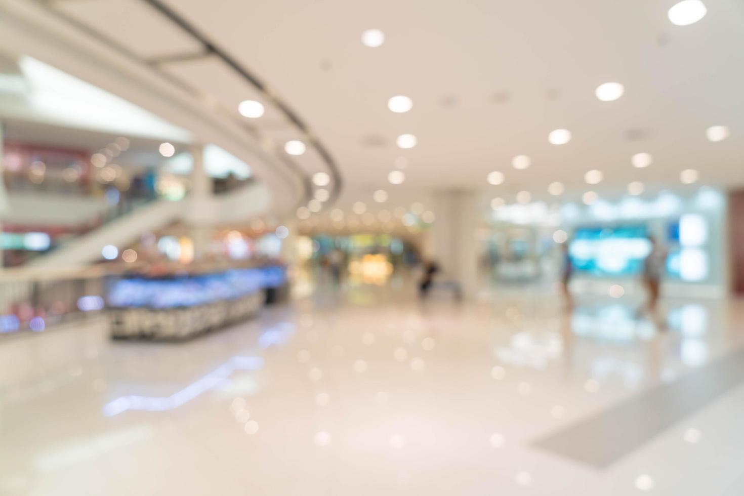 Abstract blur in luxury shopping mall for background photo