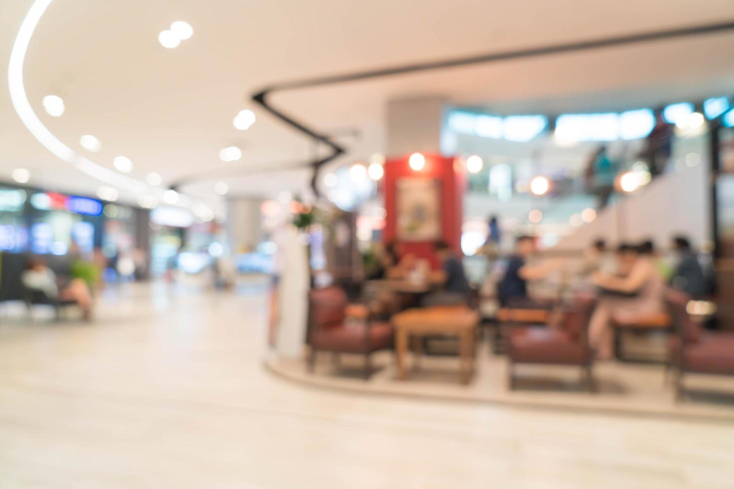 Abstract blur beautiful luxury shopping mall center photo