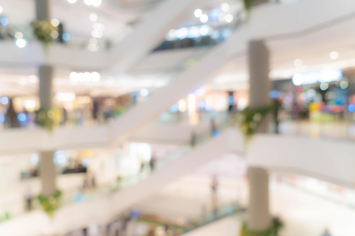 Abstract blur beautiful luxury shopping mall center photo