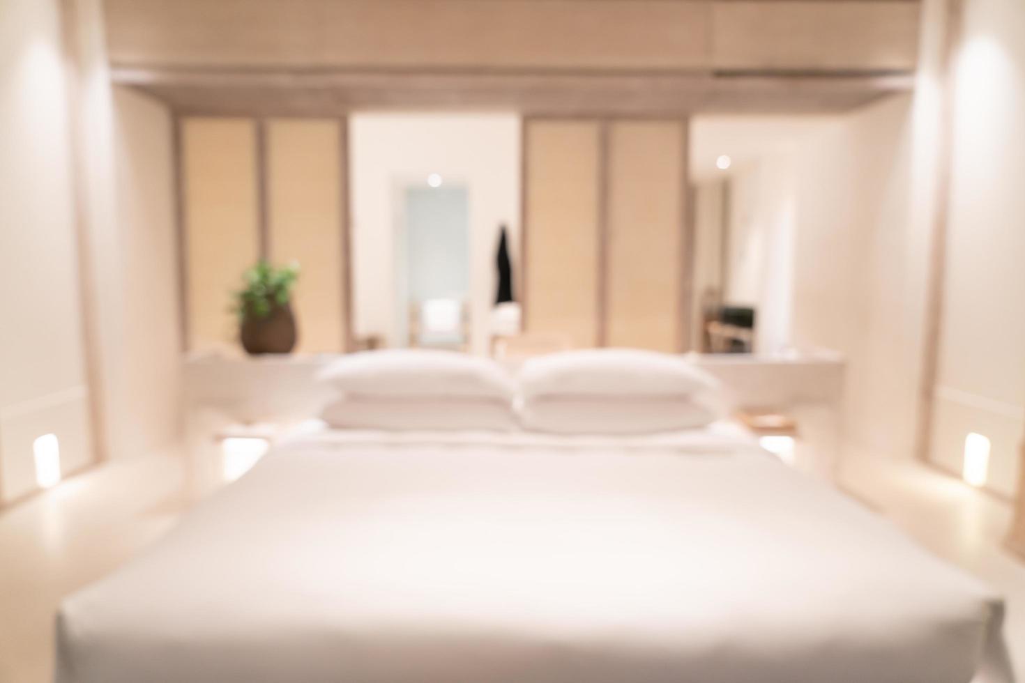 Abstract blur luxury hotel resort bedroom interior for background photo