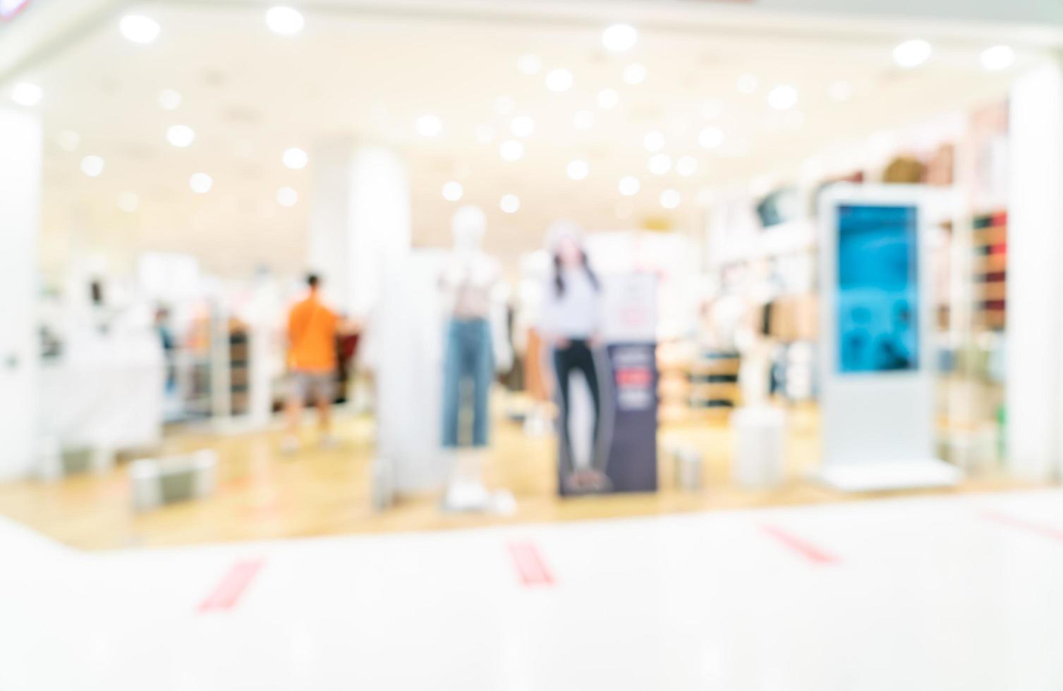 Abstract blur shop and retail store in shopping mall for background photo