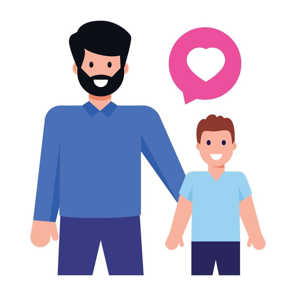 Father With Son vector