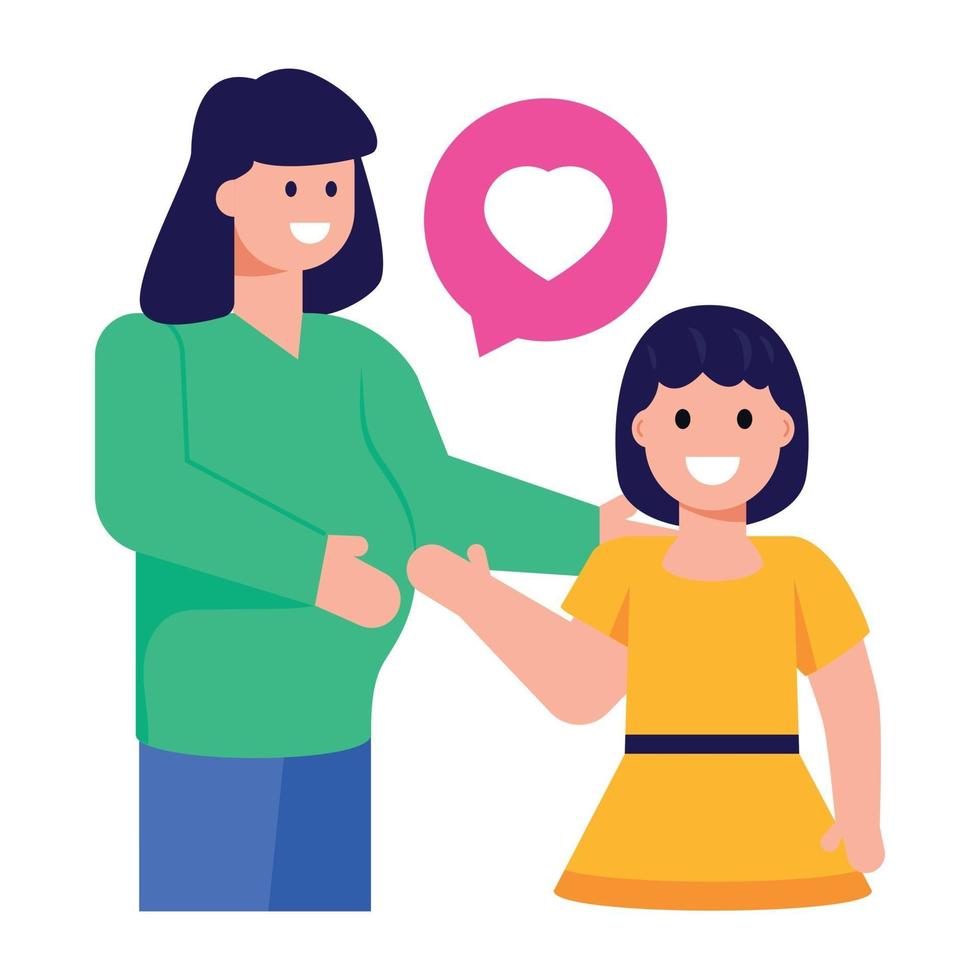 Mother and Caring vector