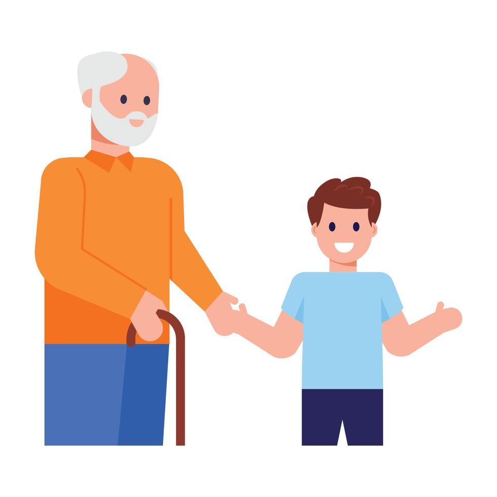 Father With Son vector
