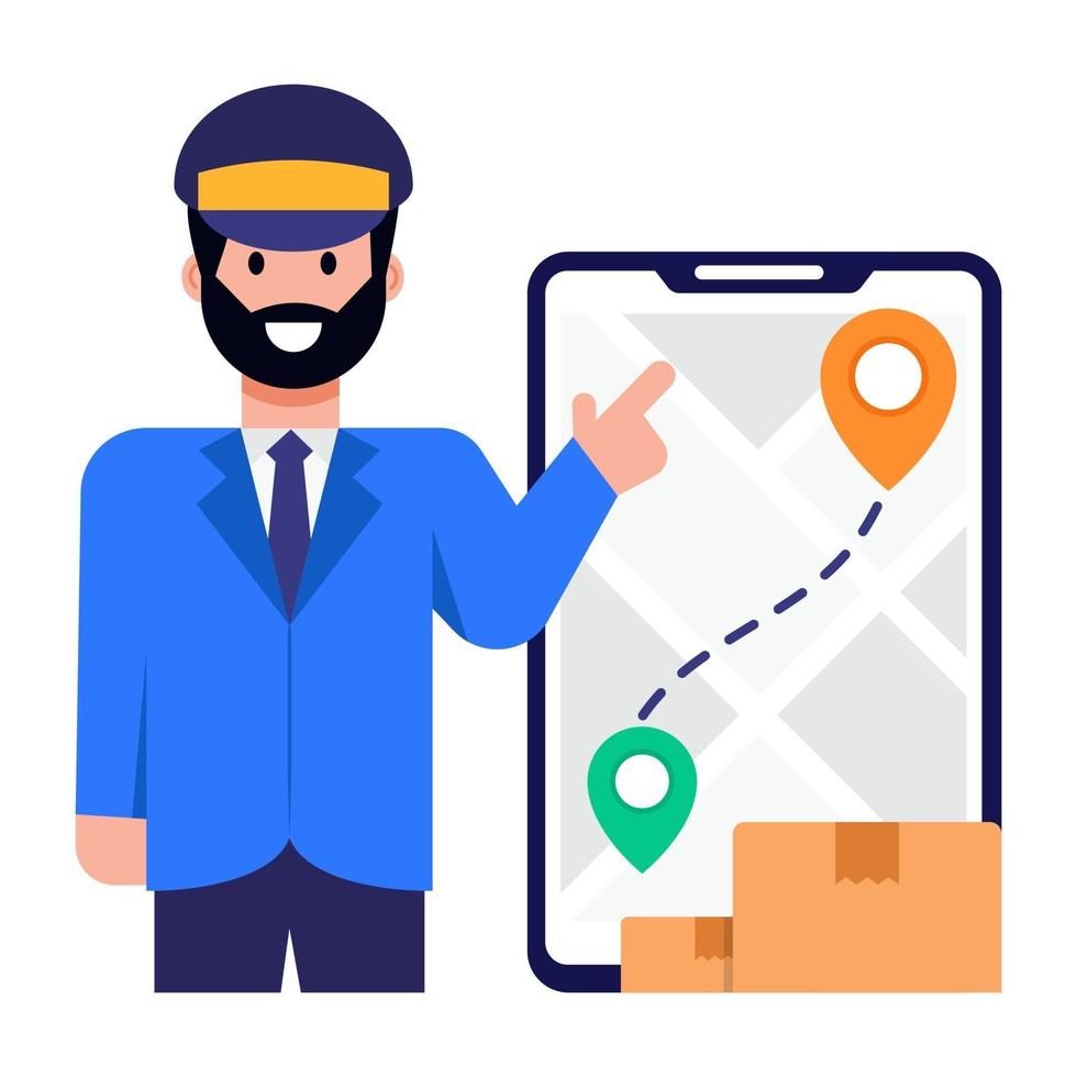 Parcel Tracking App 3209618 Vector Art at Vecteezy