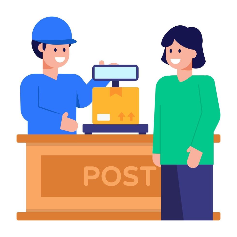 Post Office Counter vector