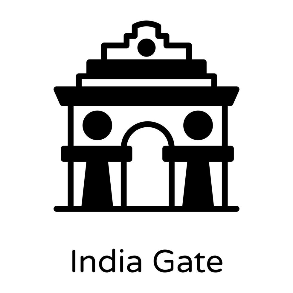 puerta de la india y monumento vector