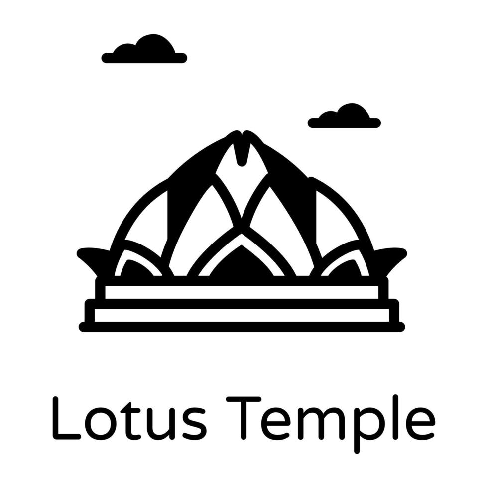 Lotus Temple and landmark vector