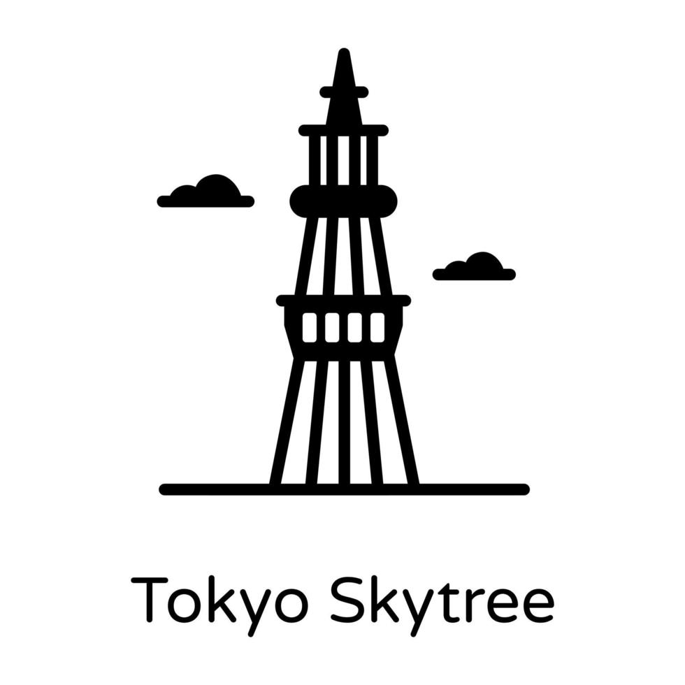 tokio skytree y monumento vector