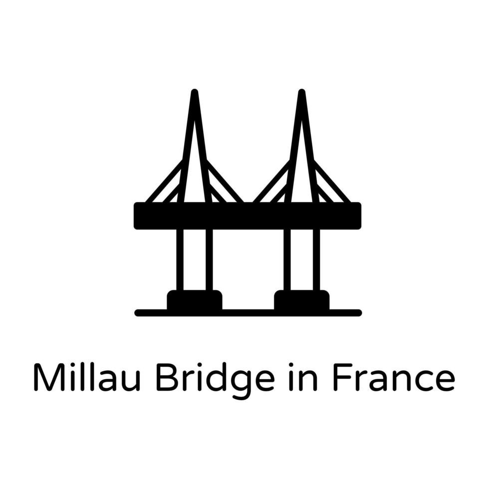 Millau Bridge in France vector