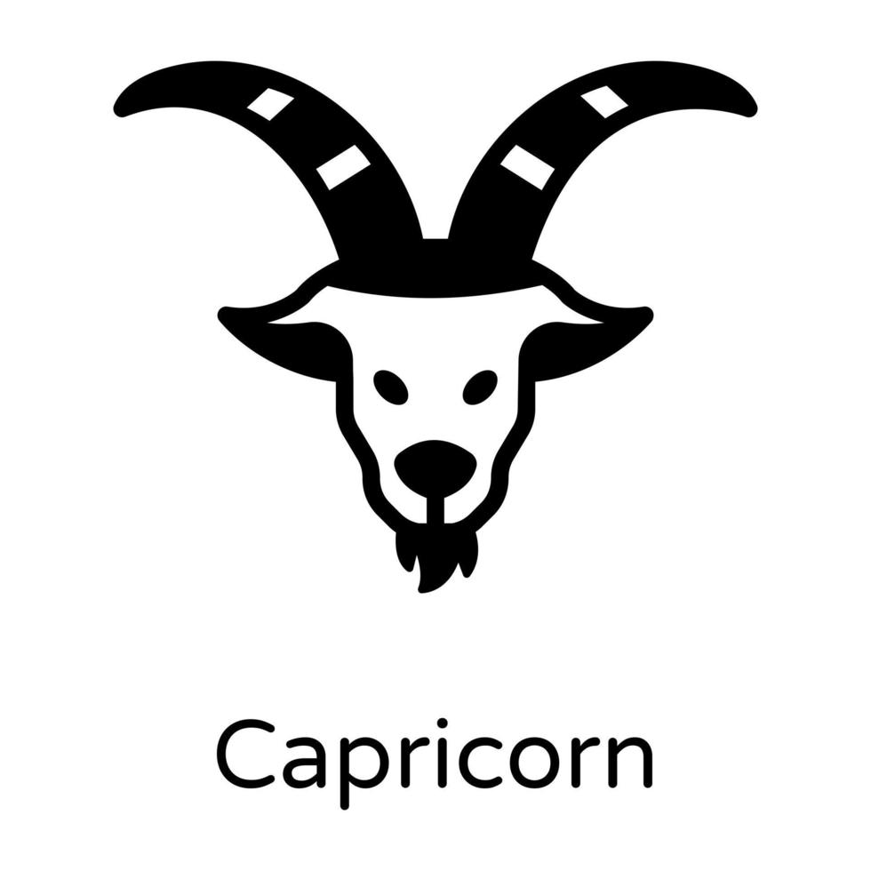 Capricorn Zodiac sign vector