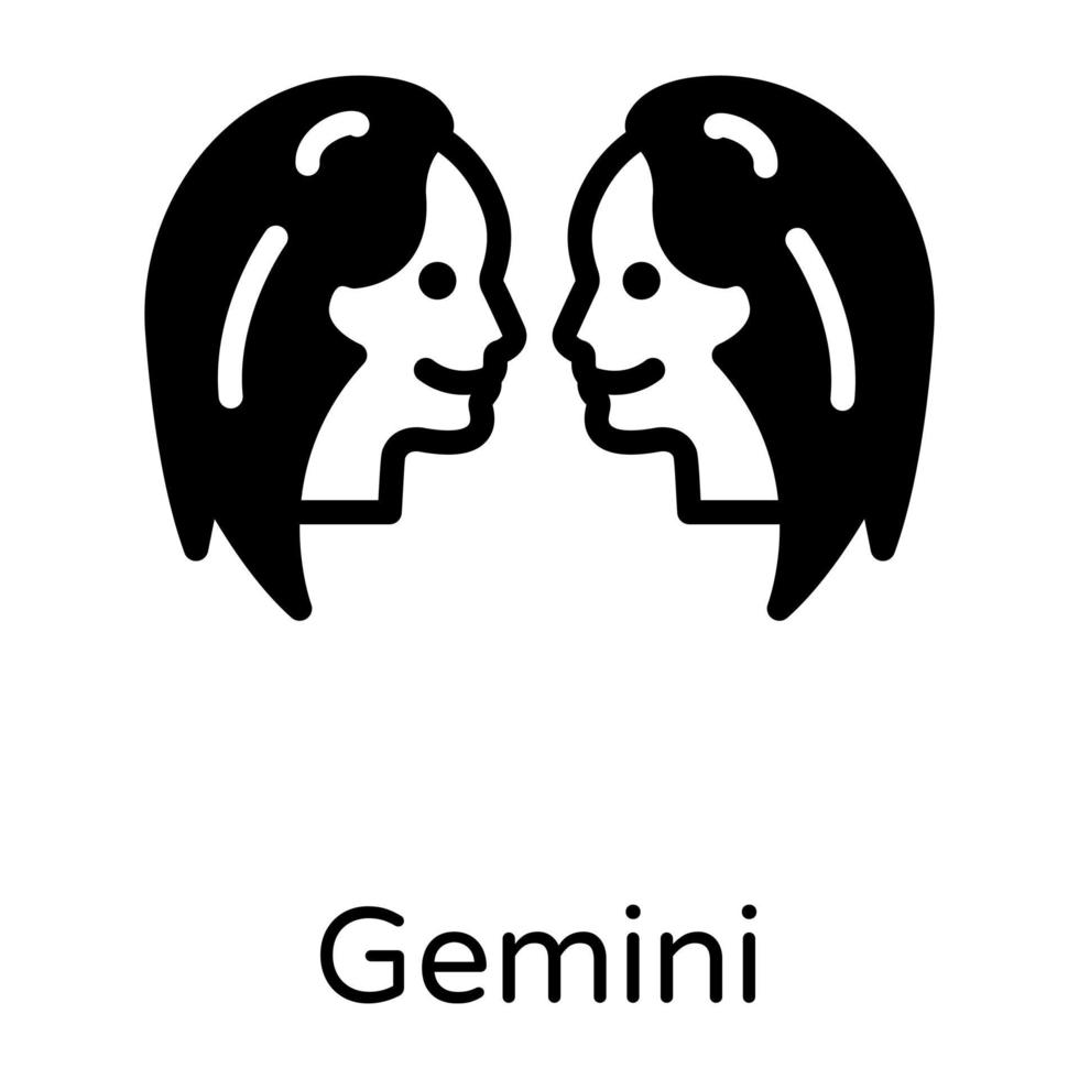 Gemini  Zodiac sign vector