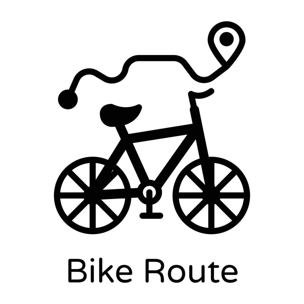 ruta en bicicleta y destino vector