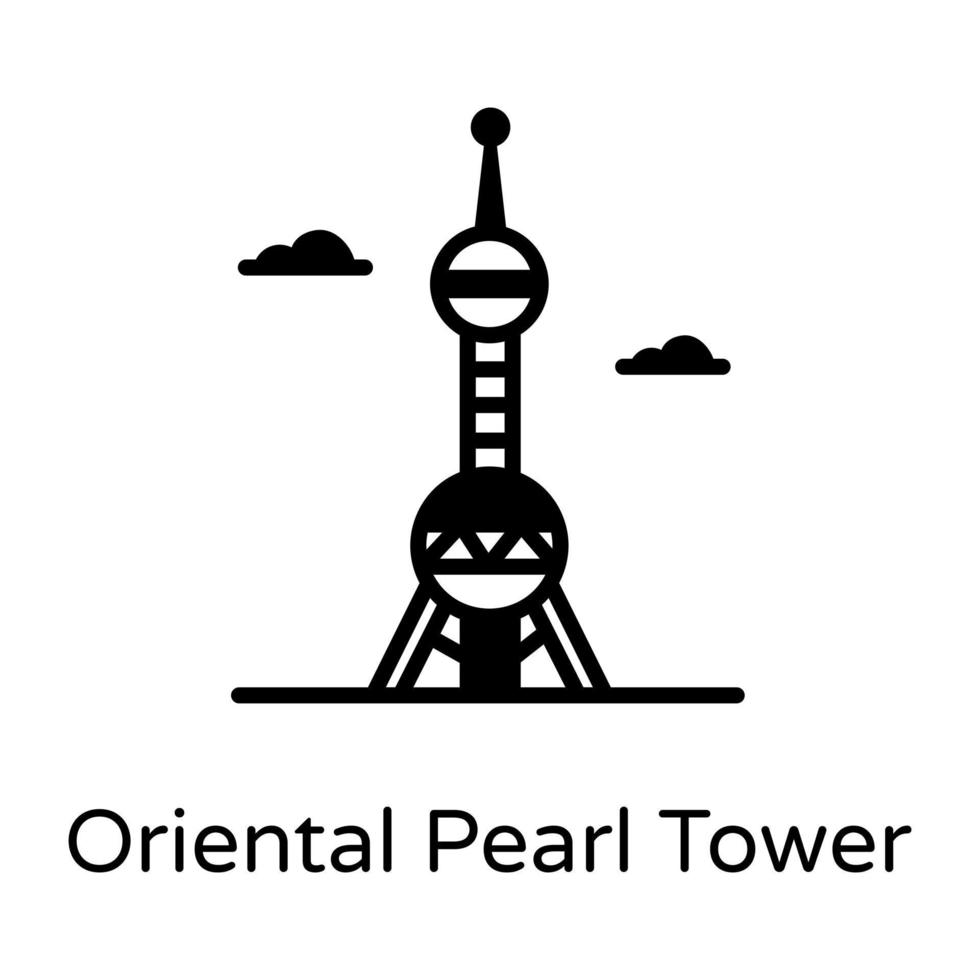 torre de perlas orientales vector