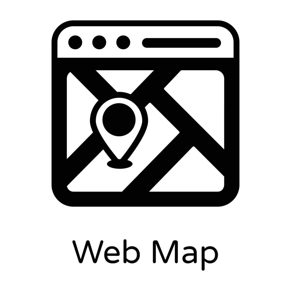 mapa web y sitio web vector