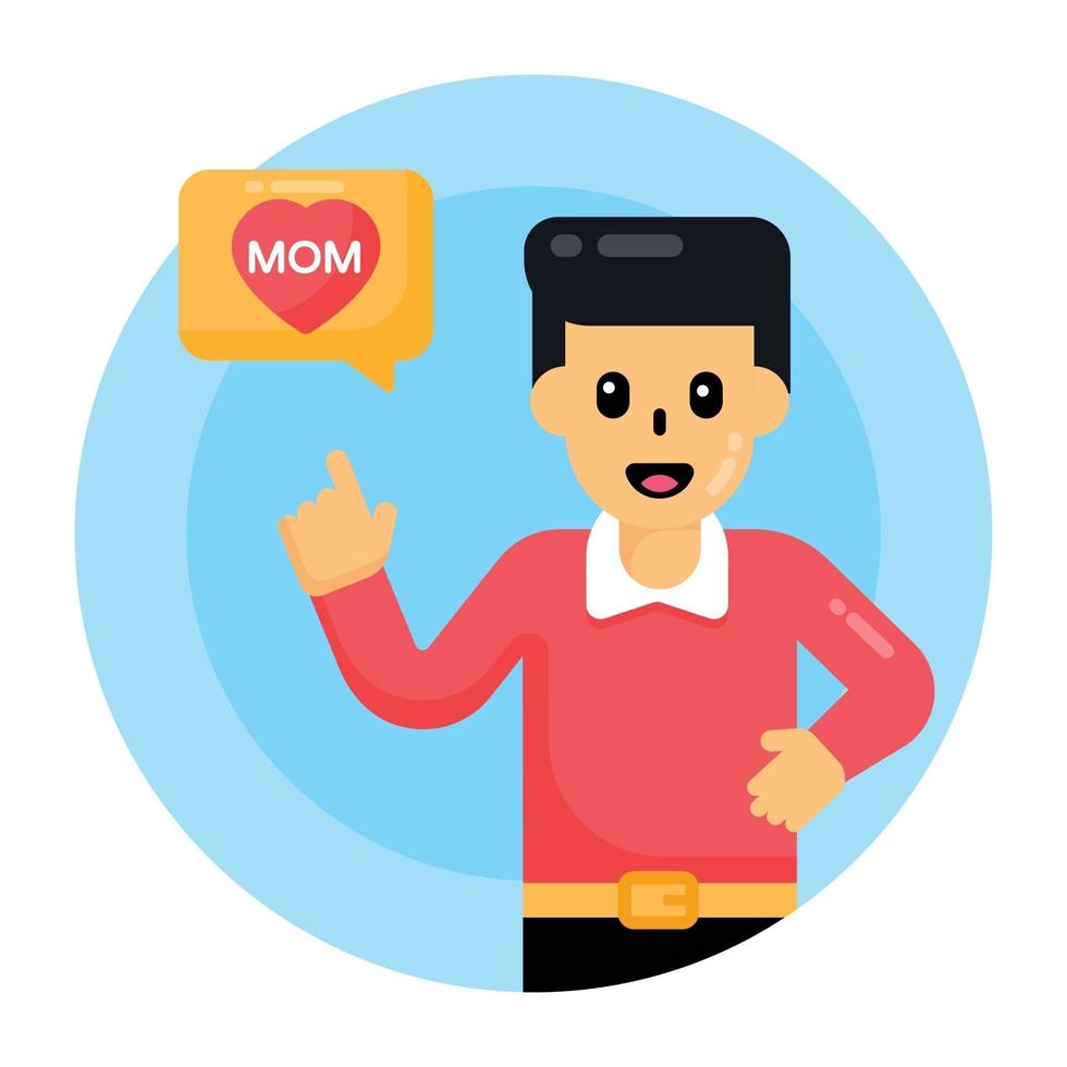 Love  Mom Message vector