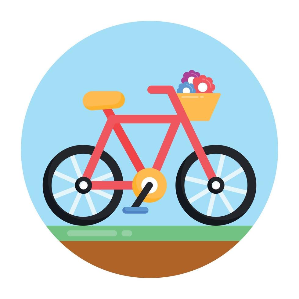Bicycle and Vehicle vector