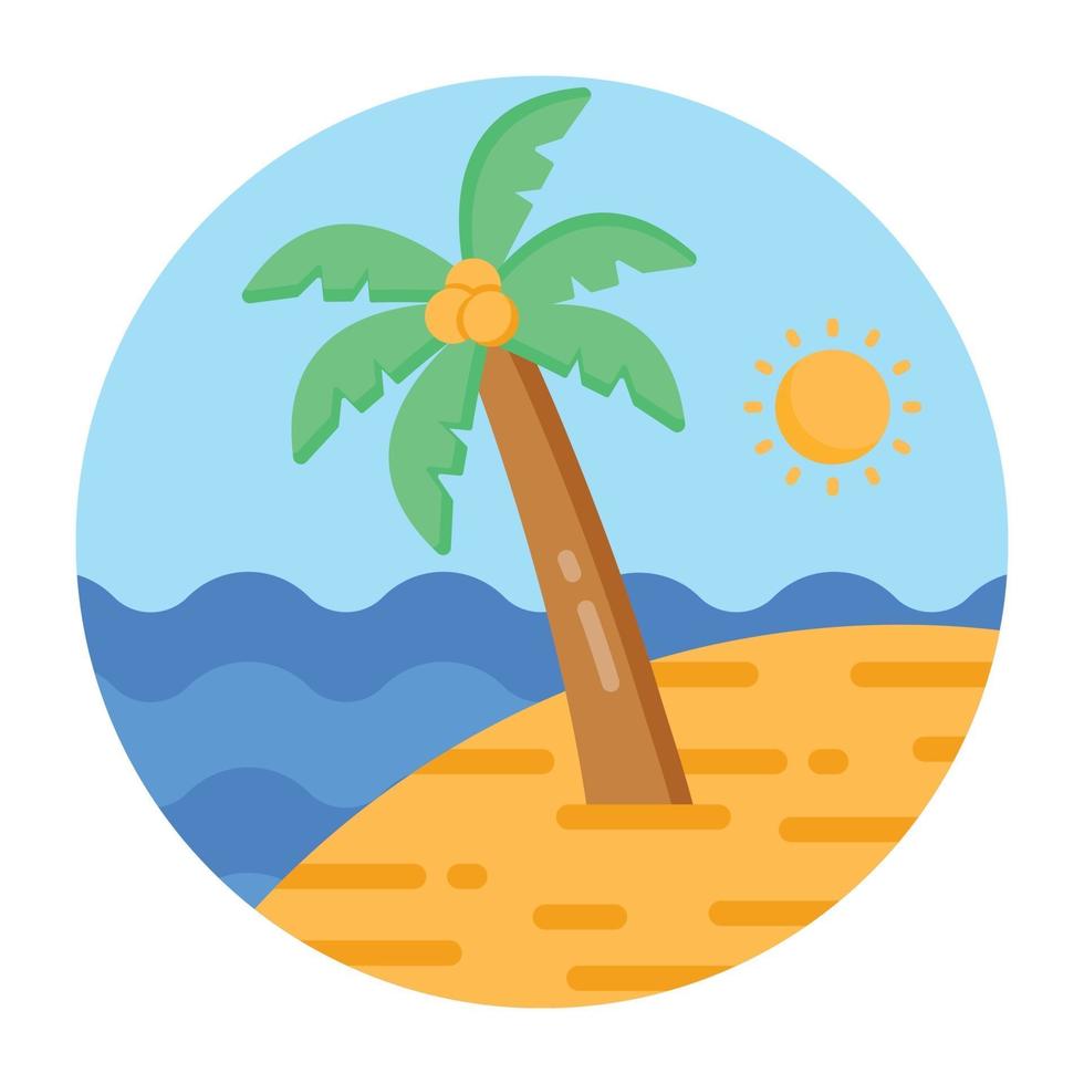 Seaside and tropical area vector