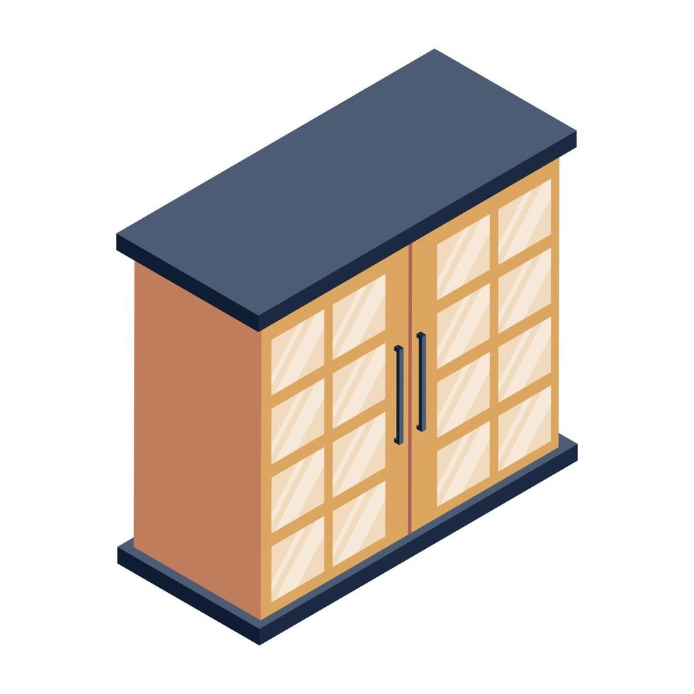 Bedside Table and Cabinet vector