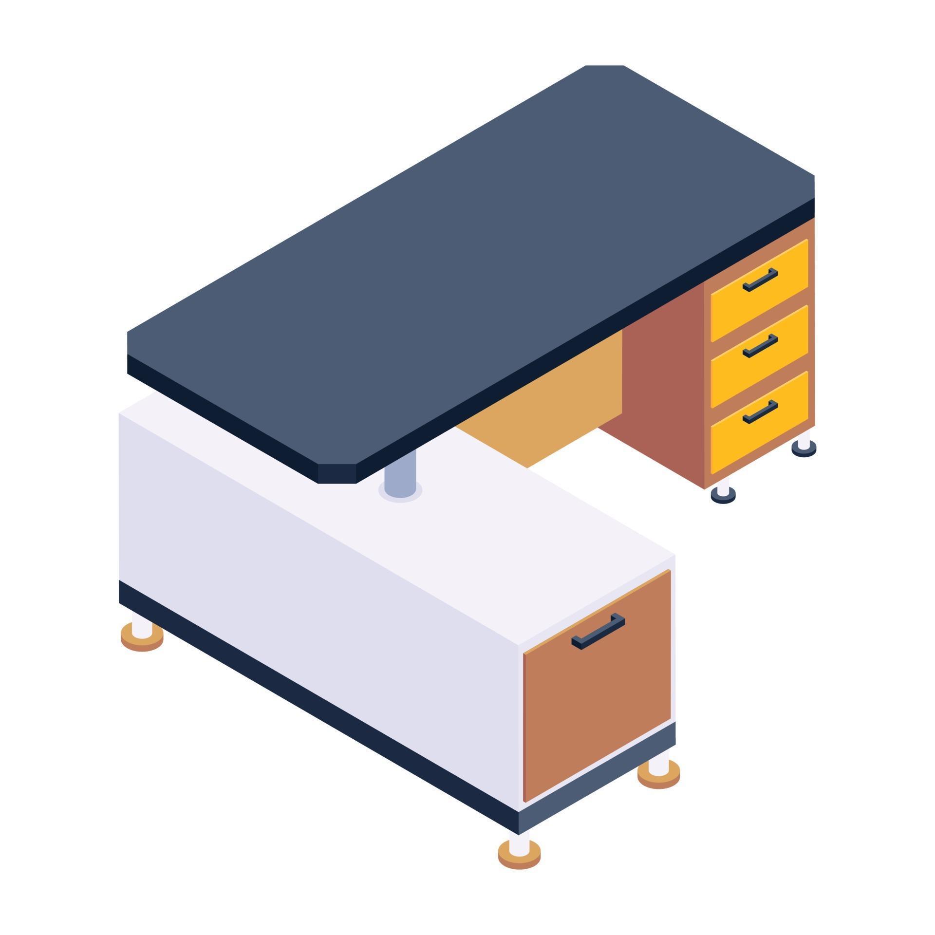 Workbench and Office table 3210425 Vector Art at Vecteezy