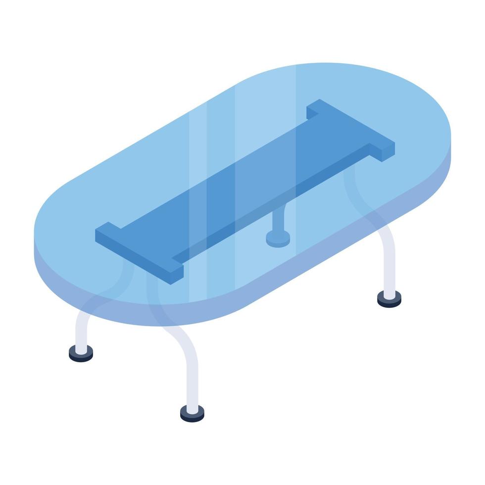 Glass Table and furniture vector