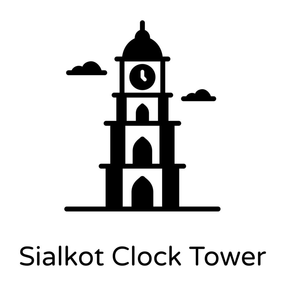 torre del reloj de sialkot vector