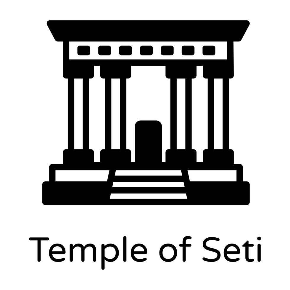 templo de seti vector