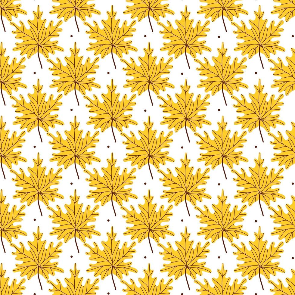 Patten transparente de hojas de arce dorado. ilustración vectorial vector